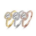 Isabelle Crystal Encrusted Swiss Zircon 18k Gold Plated Ring
